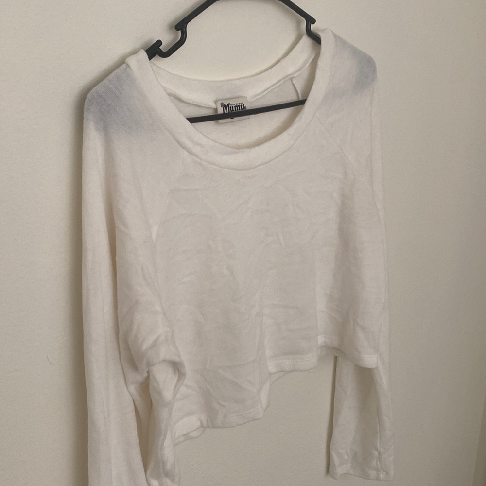 Show Me Your Mumu white cropped top